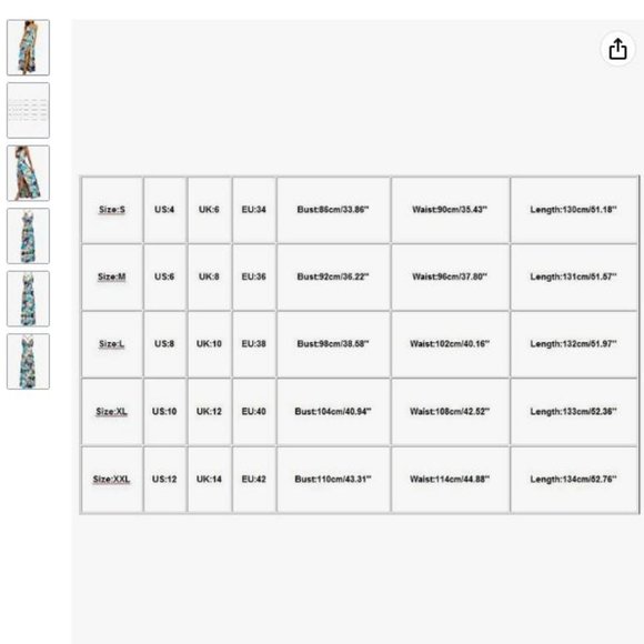 Deep V Neck Maxi Dress Size Large Flowy Tropical Print Summer Dress with Slit - Picture 7 of 11